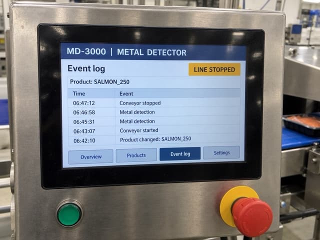 HMI event log, from the thread “Event log after the second stop” on Unit 4 · Berlin